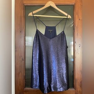 Banana Republic shimmery sequin racer back tank XL
